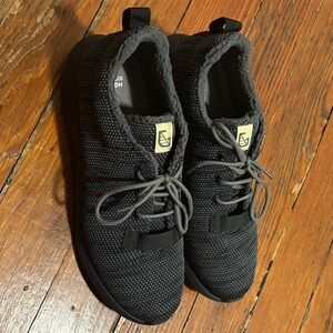 Men's Cloud Black Knit Casual low top Sneakers - hybrid green label